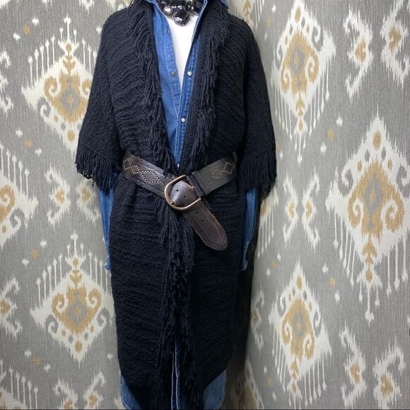 Ralph Lauren Fall 2015 Runway Collection Black Cashmere Boucle Fringe Cardigan - Picture 16 of 17